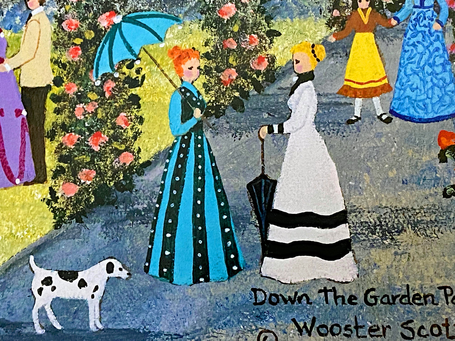 Down the Garden Path Jane Wooster Scott Artist Proof Lithograph Artist Hand Signed and AP Numbered