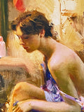 Almost Ready Pino Daeni Giclée on Canvas Artist Hand Signed and Numbered