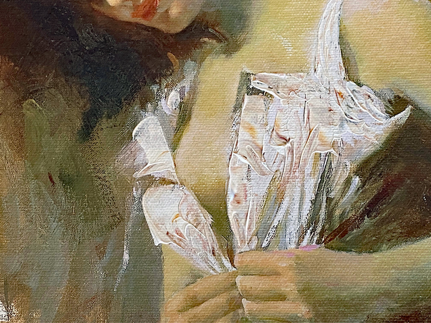 White Camisole Pino Daeni Artist Proof Canvas Giclée Artist Hand Embellished, Signed and Numbered