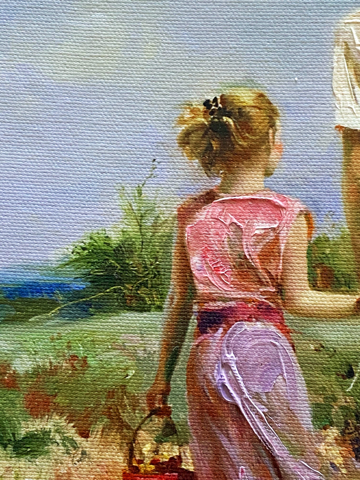 Tuscan Stroll Pino Daeni Artist Proof Giclée on Canvas Artist Hand Embellished, Signed and AP Numbered