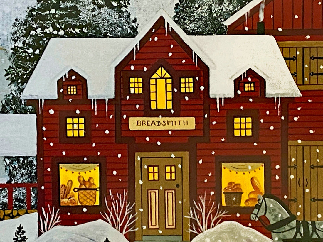 A Winter Long Ago Jane Wooster Scott Lithograph Print Artist Hand Signed and Numbered