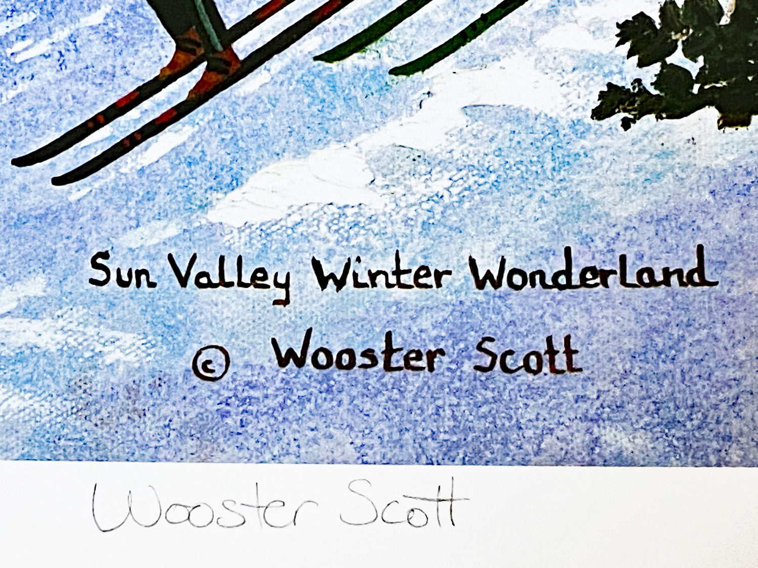 Sun Valley Winter Wonderland Jane Wooster Scott Artist Proof Lithograph Print Hand Hand Signed and AP Numbered