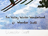 Sun Valley Winter Wonderland Jane Wooster Scott Lithograph Print Hand Hand Signed and Numbered