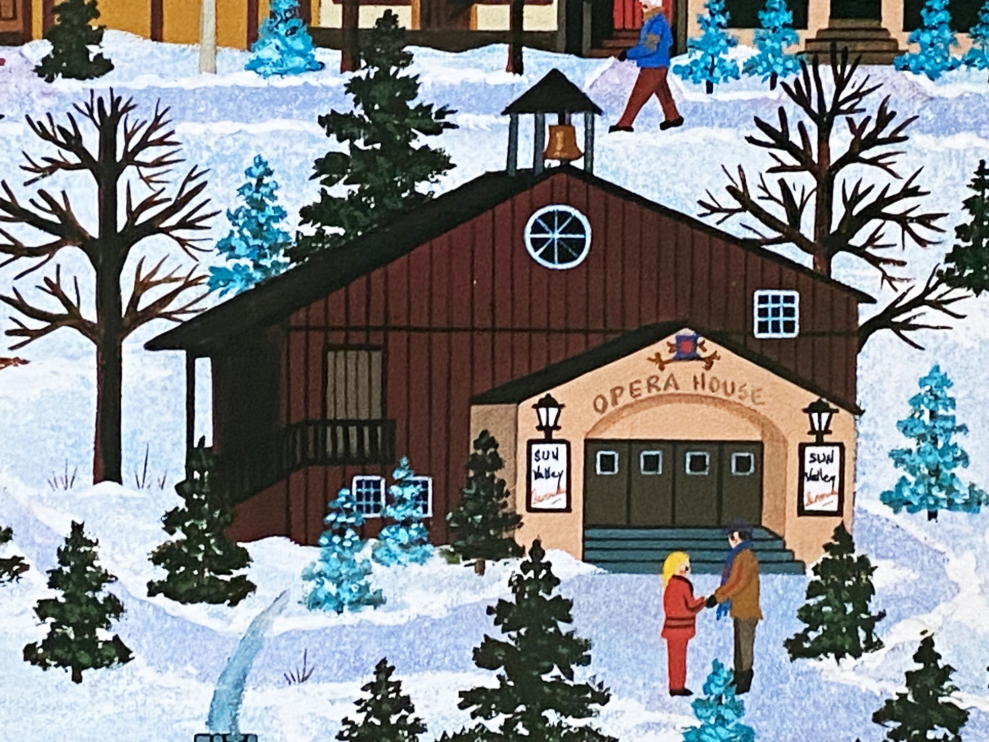 Sun Valley Winter Wonderland Jane Wooster Scott Artist Proof Lithograph Print Hand Hand Signed and AP Numbered
