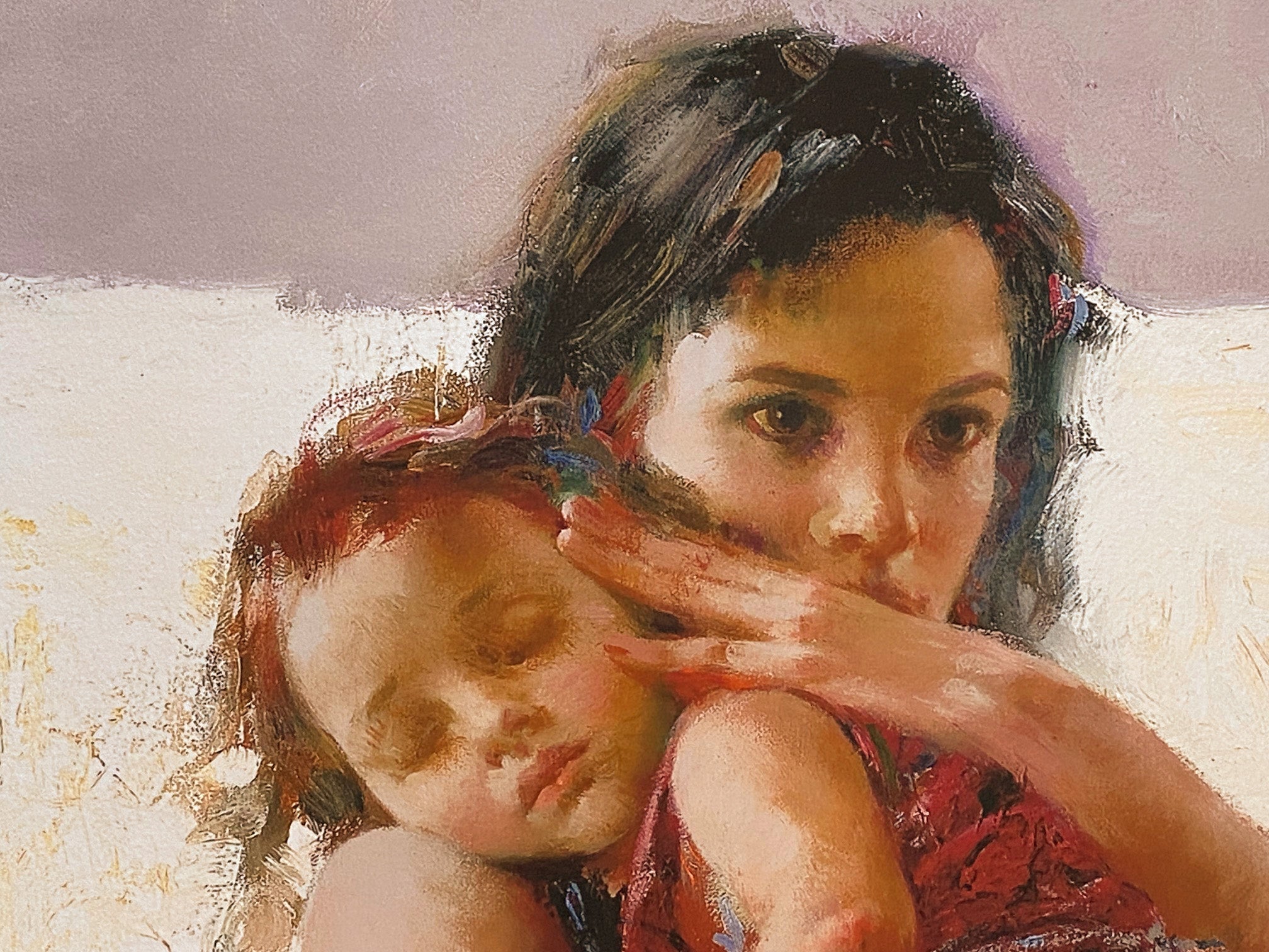 Maternal Instincts Pino Daeni Giclée Print Artist Hand Signed and Numbered