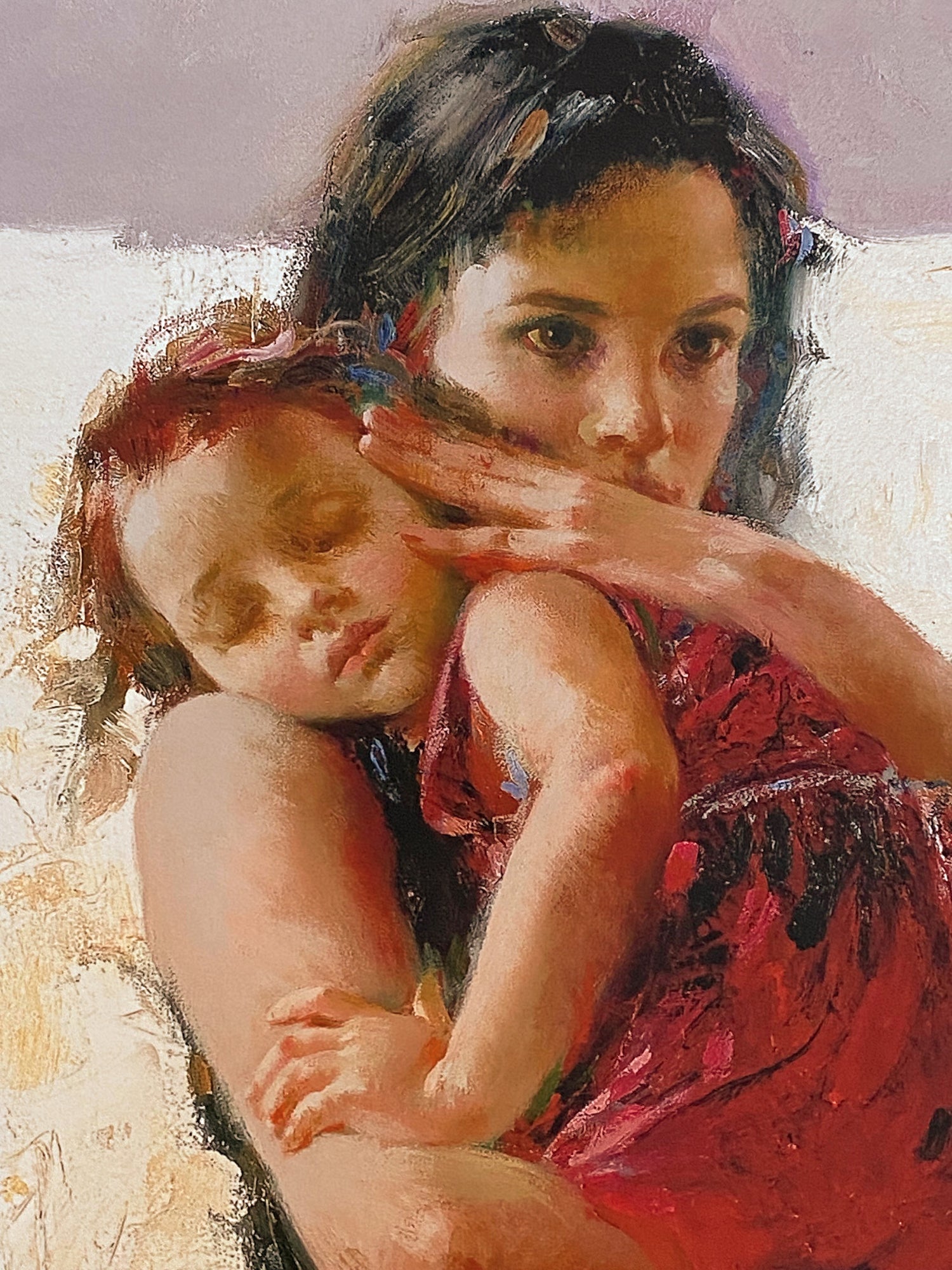 Maternal Instincts Pino Daeni Giclée Print Artist Hand Signed and Numbered