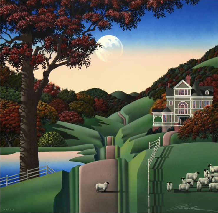 Seven Sisters Road Jim Buckels Serigraph Print Artist Hand Signed and Roman Numeral Numbered