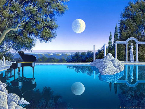 Bel Air Blues Jim Buckels Serigraph on Canvas Artist Hand Signed and Roman Numeral Numbered