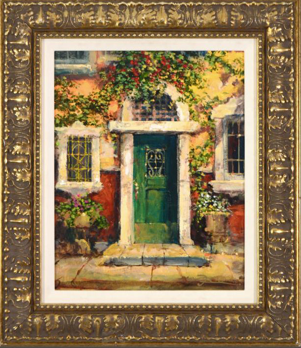 Green Door in Naples James Coleman Gallery Proof Canvas Giclée Print Artist Hand Signed GP Numbered and Framed