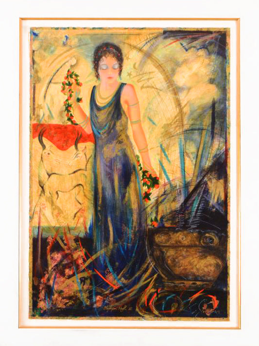 Olympian Myth III Janet Treby Serigraph Print Artist Hand Signed and Numbered