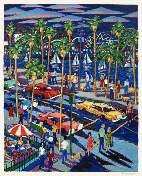 Saturday Night James Talmadge Serigraph Print Artist Hand Signed and Numbered