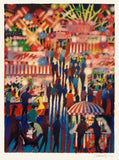 Opening Night at the Carnival James Talmadge Serigraph Print Artist Hand Signed and Numbered