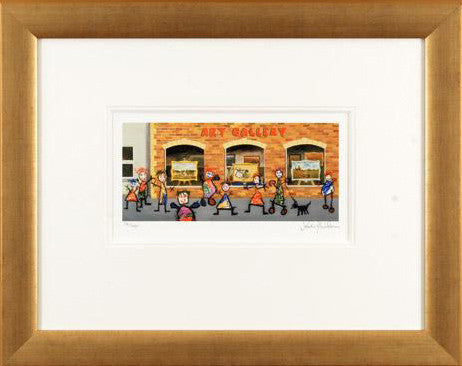 Window Shopping I John Wilson Giclée Print Artist Hand Signed Numbered and Framed
