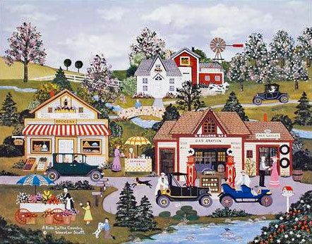 A Ride in the Country Jane Wooster Scott Lithograph Print Artist Hand Signed and Numbered