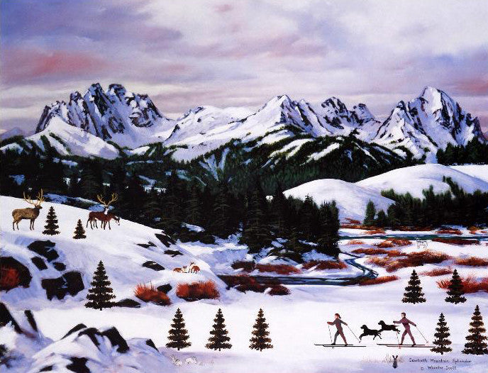 Sawtooth Mountain Splendor Jane Wooster Scott Lithograph Print Artist Hand Signed and Numbered