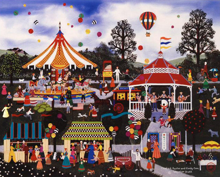 Candied Apples & Candied Corn Jane Wooster Scott Lithograph Print Artist Hand Signed and Numbered
