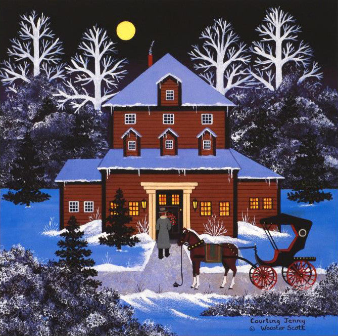 Courting Jenny Jane Wooster Scott Lithograph Print Artist Hand Signed and Numbered