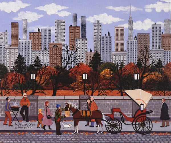 Manhattan Colors Jane Wooster Scott Lithograph Print Artist Hand Signed and Numbered