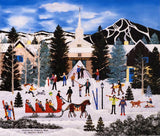 Embracing Winters Joys Jane Wooster Scott Lithograph Print Artist Hand Signed and Numbered