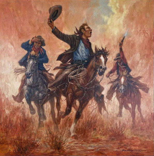 Off To See The Elephant Larry Fanning Artist Proof Canvas Giclée Print Artist Hand Signed and AP Numbered