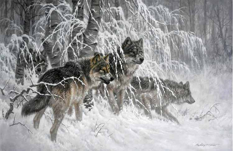 Edge of Winter Larry Fanning Artist Proof Giclée on Canvas Artist Hand Signed and AP Numbered