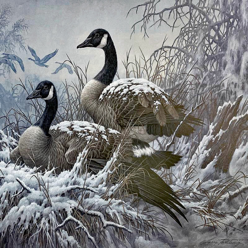 April Snow Larry Fanning Artist Proof Lithograph on Paper Artist Hand Signed and AP Numbered