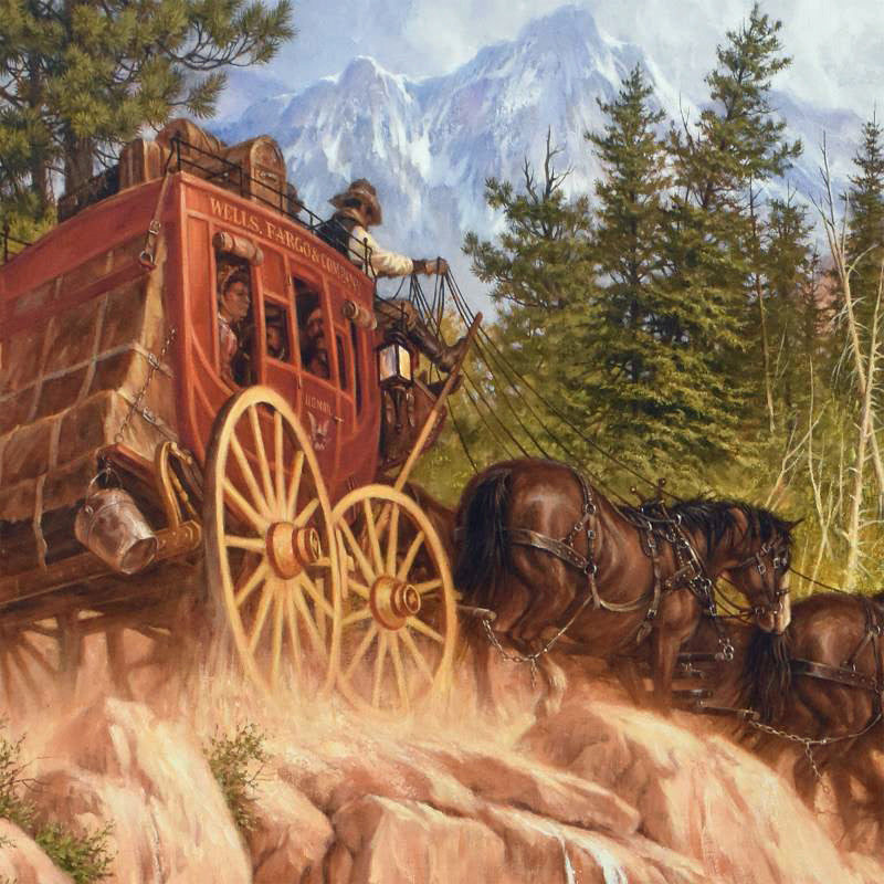 Last Stage to Denver Larry Fanning Artist Proof Giclée on Canvas Artist Hand Signed and APL Numbered