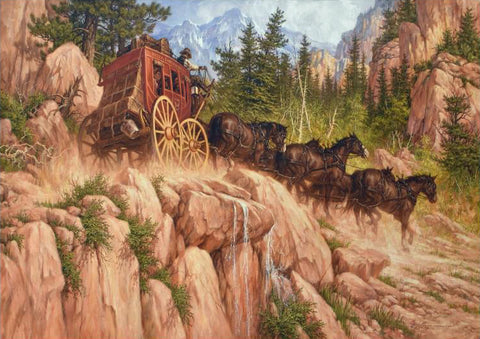 Last Stage to Denver Larry Fanning Artist Proof Giclée on Canvas Artist Hand Signed and APL Numbered