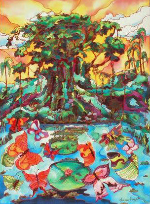 Butterfly Cove II Linnea Pergola Canvas Giclée Print Artist Hand Signed and Numbered