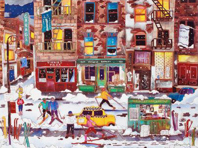 Winter in NYC Linnea Pergola Canvas Giclée Print Artist Hand Signed and Numbered