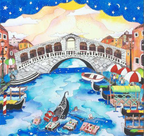 A Trip To Venice Linnea Pergola Canvas Giclée Print Artist Numbered with Artist Authorized Signature