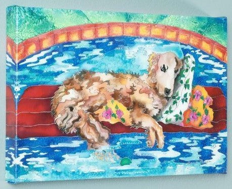 Sunbathing Linnea Pergola Stretched Canvas Giclée Print Numbered with Artist Authorized Signature