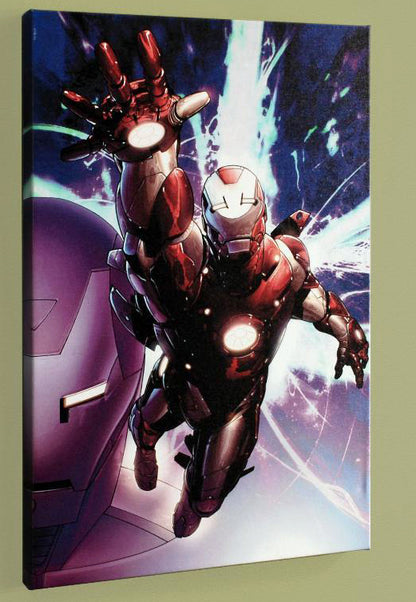 Invincible Iron Man 25 Marvel Comics Artist Salvador Larroca Canvas Giclée Print Numbered