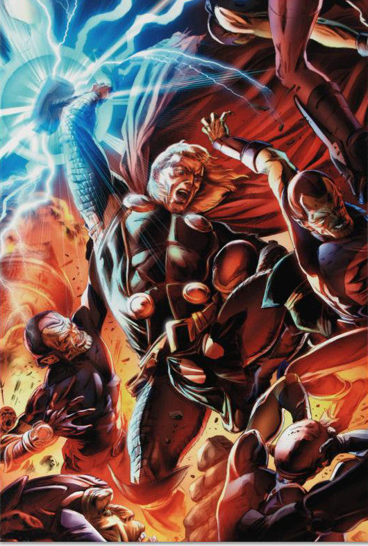 Secret Invasion Thor 2 Marvel Comics Artist Doug Braithwaite Canvas Giclée Print Numbered