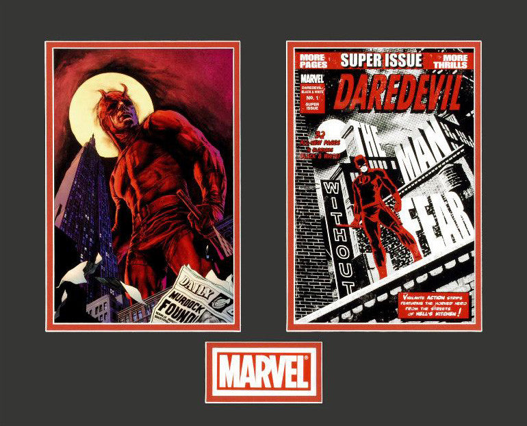 Daredevil Marvel Collector Covers Series Fine Art Lithocel Diptych Print Numbered and Matted
