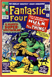 Fantastic Four Marvel Comics Lithocel Dyptych Print Matted