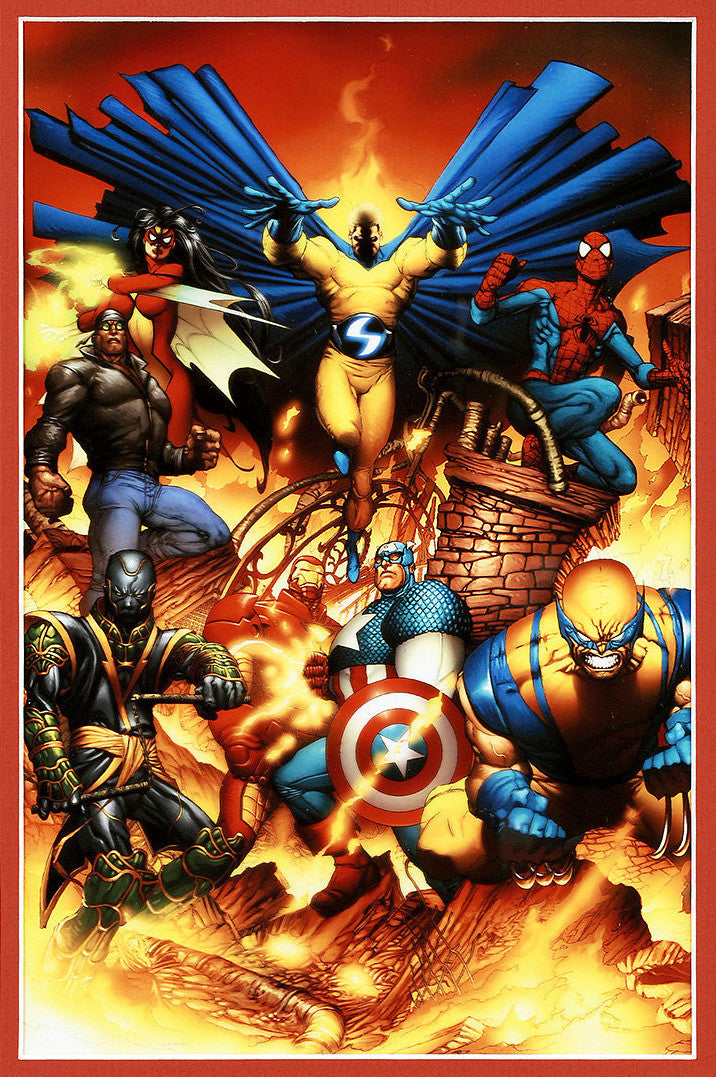 The Avengers Marvel Collector Covers Series Lithocel Diptych Print Numbered and Matted