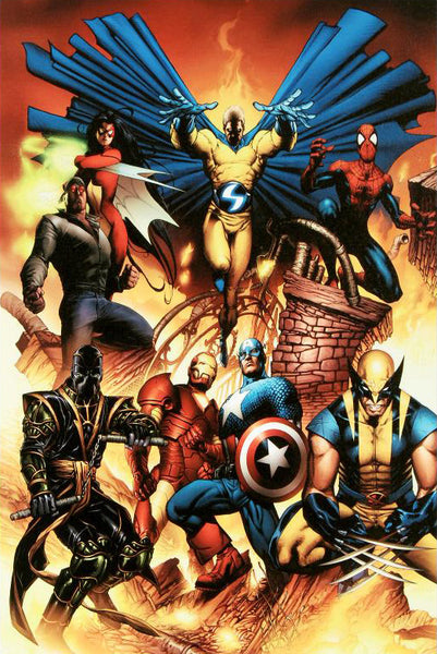 New Avengers 1 Marvel Comics Artist Joe Quesada Canvas Giclée Print Numbered