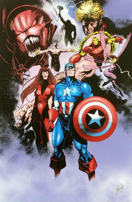 Avengers 99 Annual Marvel Comics Artist Leonardo Manco Canvas Giclée Print Stan Lee Hand Signed and Numbered