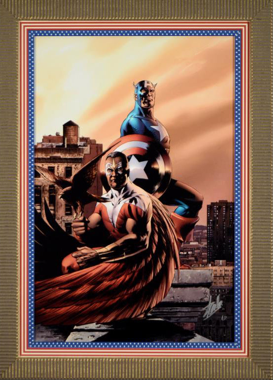 Captain America The Falcon 5 by Marvel Artist Steve Epting Artist Proof Giclée Print on Canvas Stan Lee Hand Signed and AP Numbered