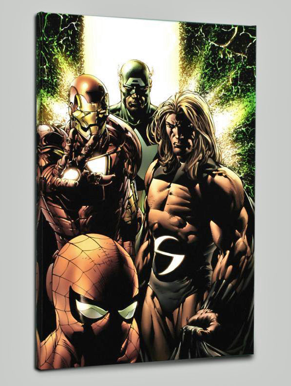 New Avengers 8 Marvel Comics Artist Steve McNiven Canvas Giclée Print Numbered