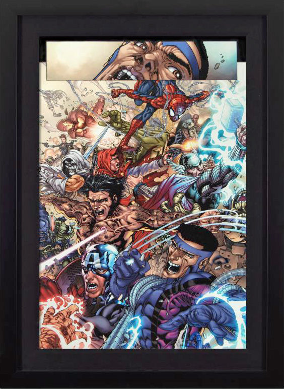Avengers The Initiative 19 Marvel Comics Artist Harvey Tolibao Canvas Giclée Print Numbered and Framed