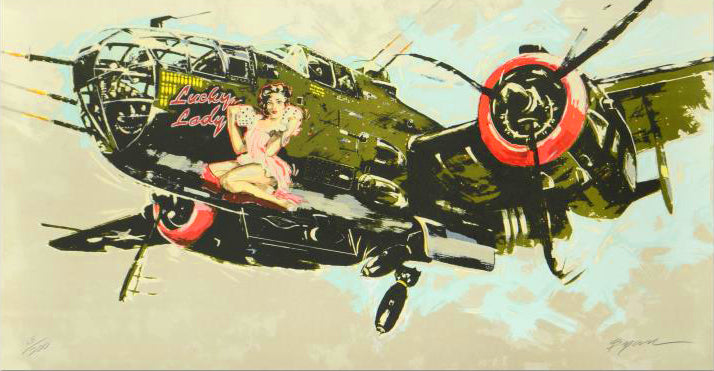 Lucky Lady Michael Bryan Serigraph Print Artist Hand Signed and Numbered