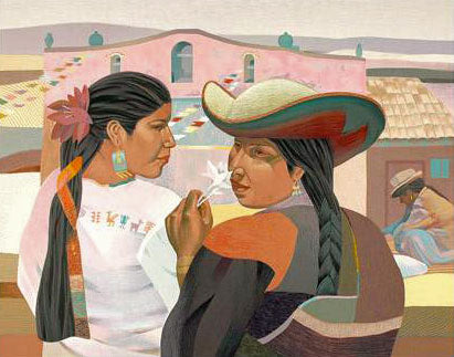 Fiesta Del Sol Mario Cespedes Serigraph Print Artist Hand Signed and Numbered