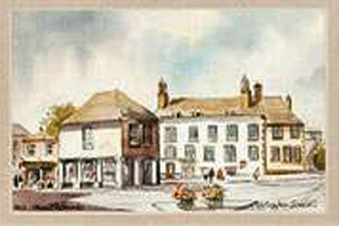 Faringdon Oxon Martin Goode Original Watercolor Painting Artist Signed