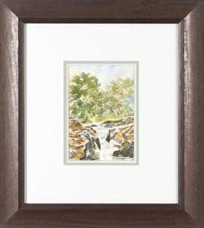 The Strid on the River Wharfe Martin Goode Original Watercolor Painting Framed and Artist Hand Signed Framed