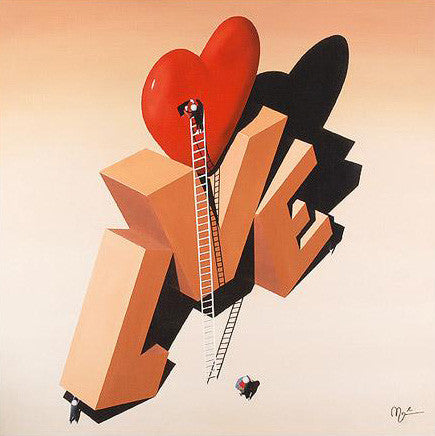 Building Love Mark Grieves Canvas Giclée Print Artist Hand Signed and Numbered