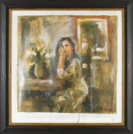 Solitude Marta Wiley Original Mixed Media Canvas Painting Artist Hand Signed and Framed
