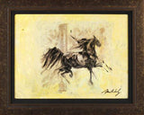 Horses Running V Marta Wiley Original Mixed Media Painting on Canvas Artist Hand Signed Framed