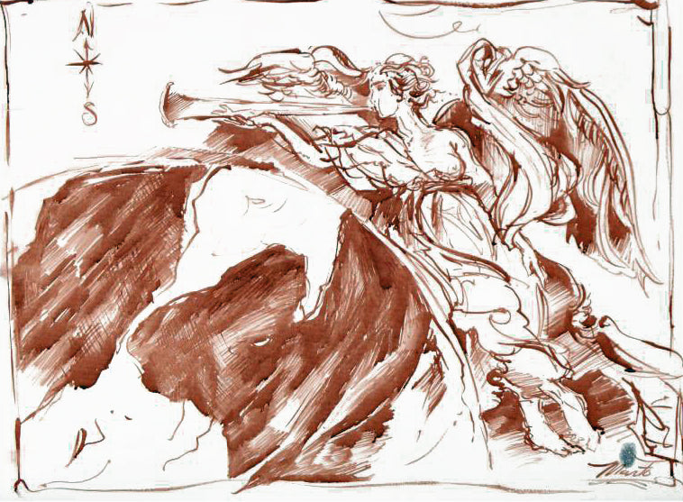 Marta Wiley Original Mixed Media Painting on Canvas Artist Signed and Thumb Printed